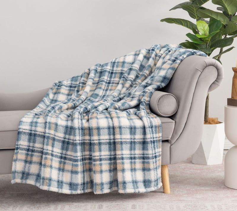 Berkshire Soft Plaid Retro Plush 60x70 Throw — View 3
