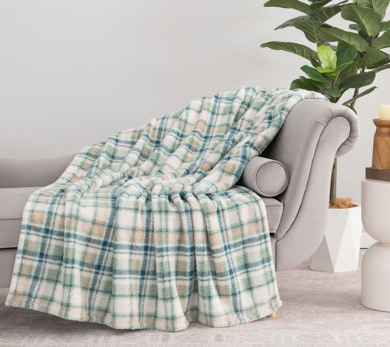 Berkshire Soft Plaid Retro Plush 60x70 Throw — View 8