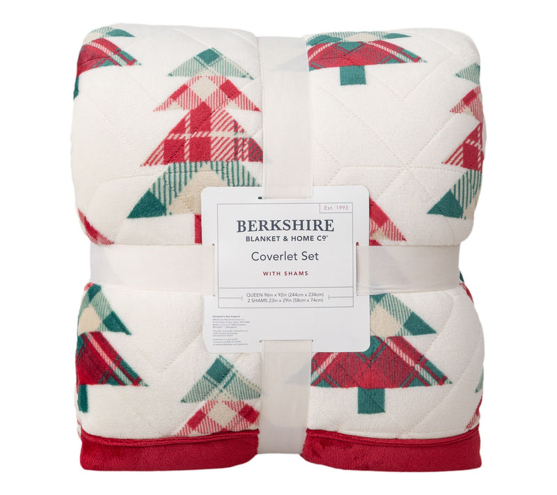 Berkshire Ultrasonic Velvetsoft rev. Sherpa Coverlet & Sham Set-QN — View 14