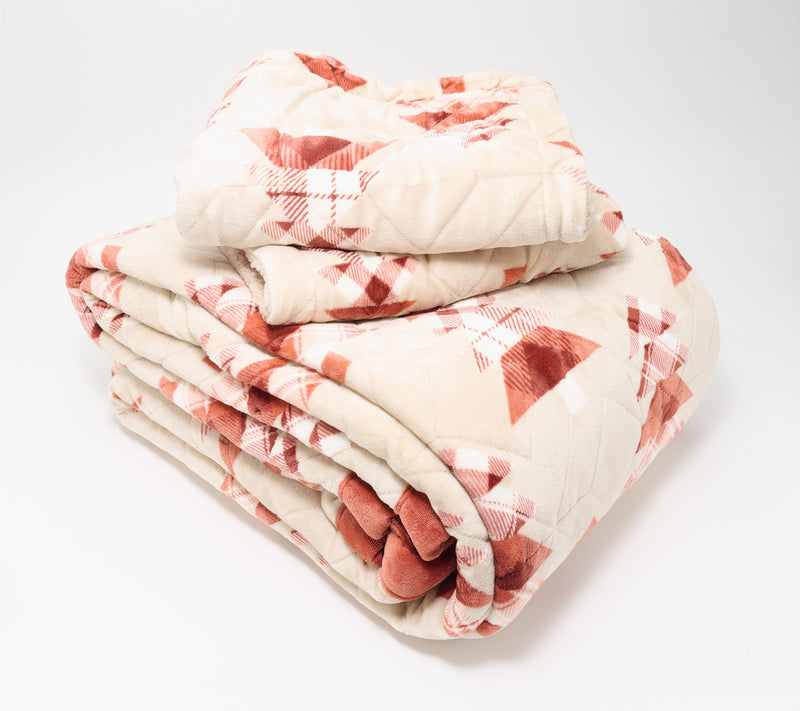 Berkshire Ultrasonic Velvetsoft rev. Sherpa Coverlet & Sham Set-QN — View 11