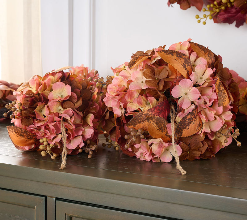 Cozy Cottage by Liz Marie Set of 2 Hydrangea Spheres — View 2