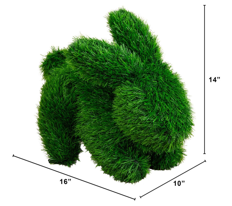 Nearly Natural 14" UV Resistant Garden TopiaryBunny — View 2