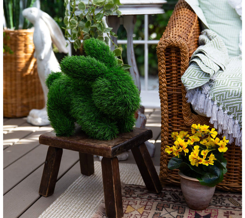 Nearly Natural 14" UV Resistant Garden TopiaryBunny — View 6