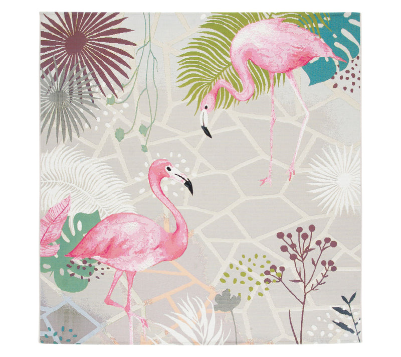 Safavieh Barbados Flamingo Bay 5'-3" x 5'-3" Round Rug — View 7