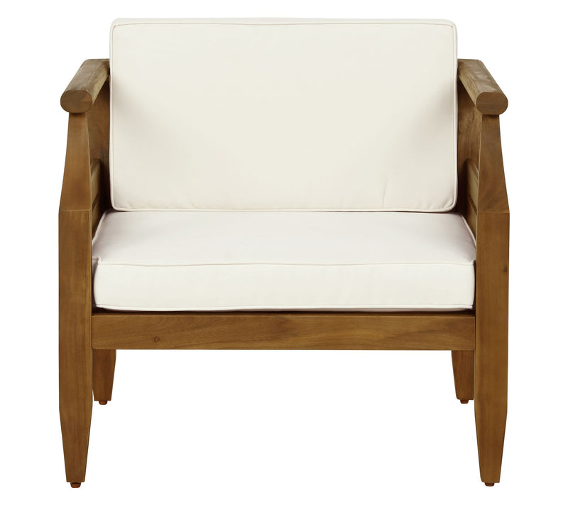 Linon Home Arlen Outdoor Brown 4PC Set Chair Loveseat Table — View 2