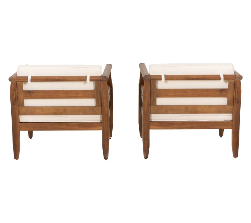 Linon Home Arlen Outdoor Brown Club Chair Set of 2 — View 5