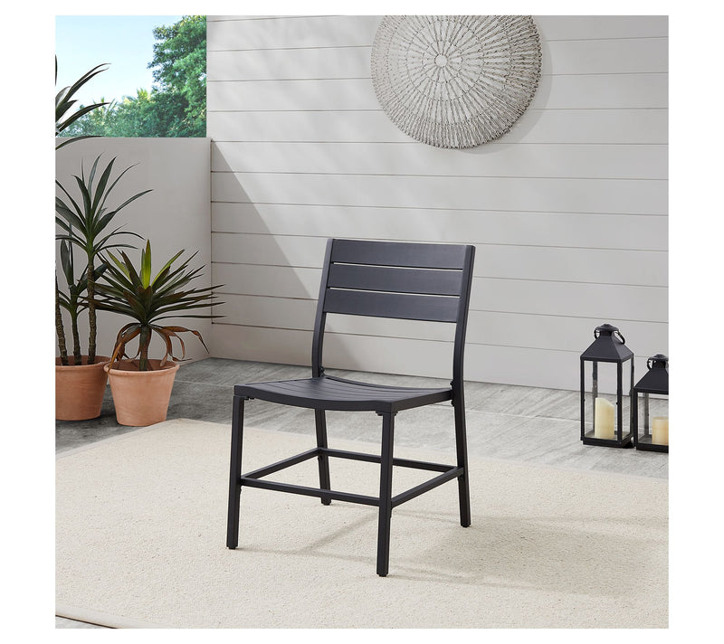 Linon Home Holland Aluminum Outdoor Dining Chair Black Set of — View 6