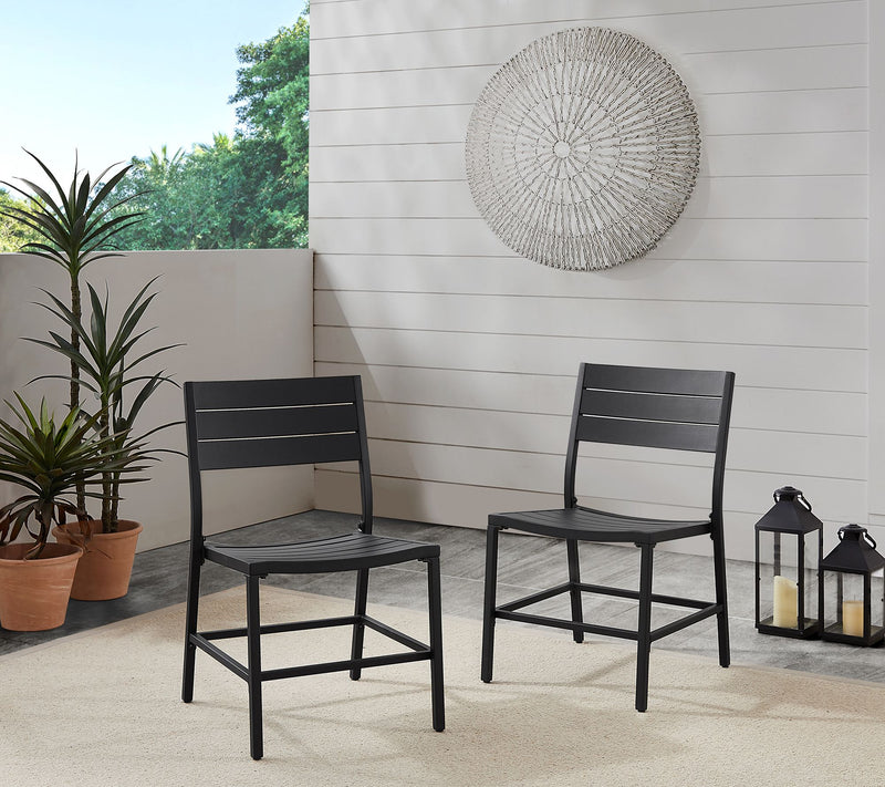 Linon Home Holland Aluminum Outdoor Dining Chair Black Set of — View 8