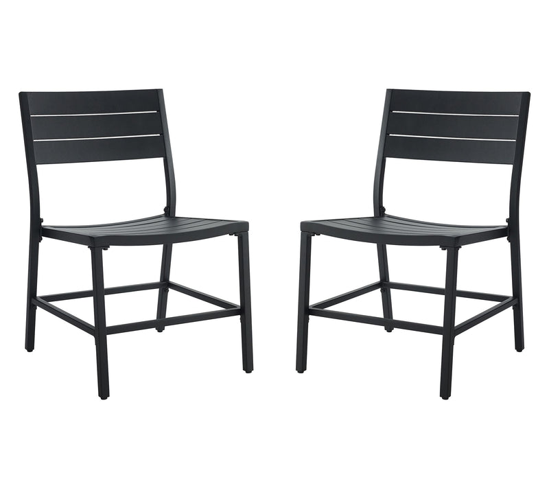 Linon Home Holland Aluminum Outdoor Dining Chair Black Set of — View 2