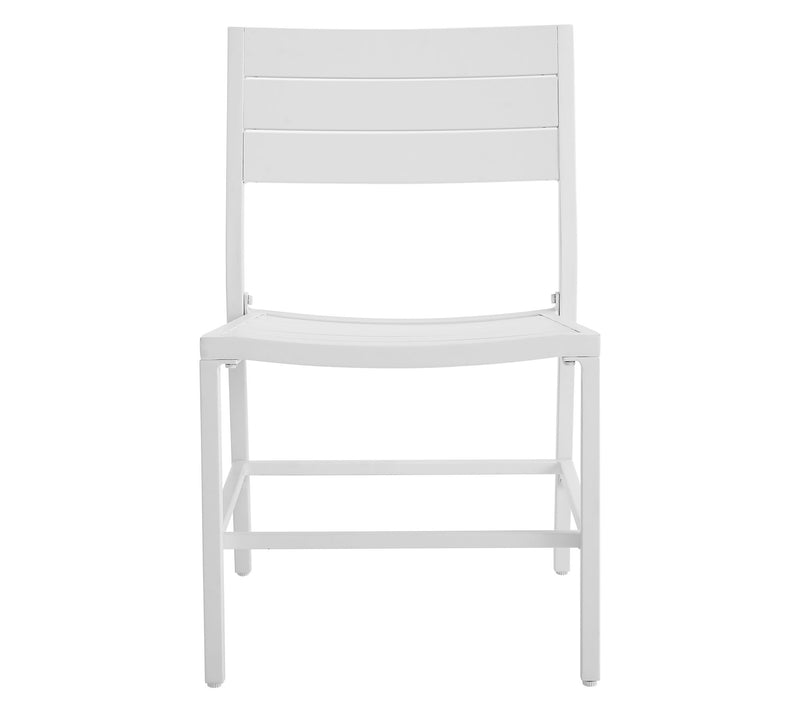 Linon Home Holland Aluminum Outdoor Dining Chairs White S/2 — View 3