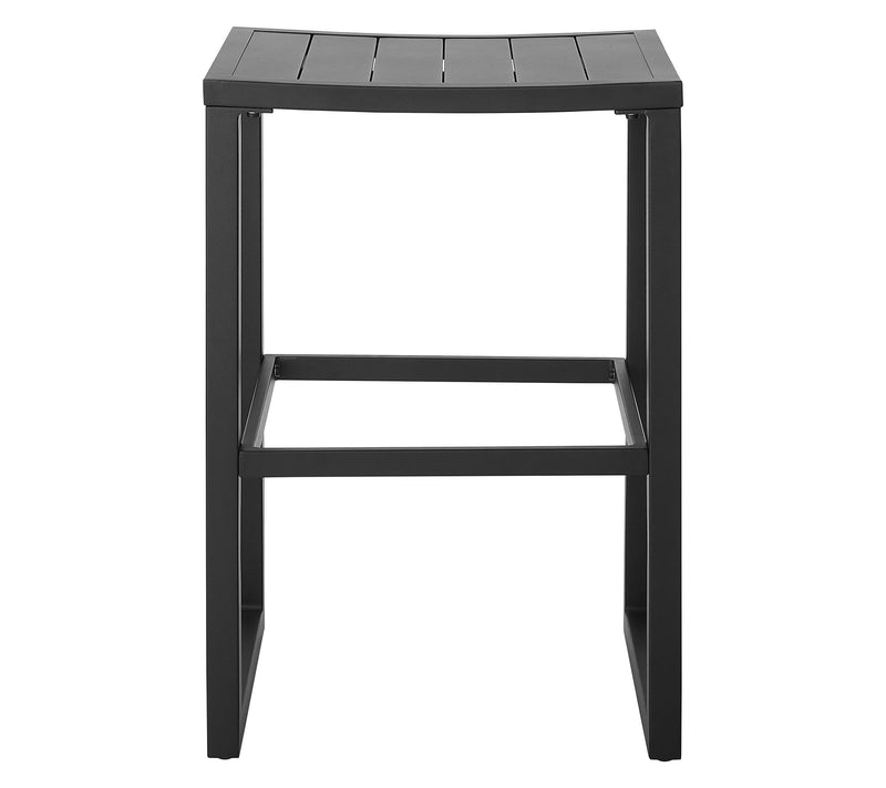 Linon Home Holland Aluminum Outdoor Barstool Black Set of 2 — View 3
