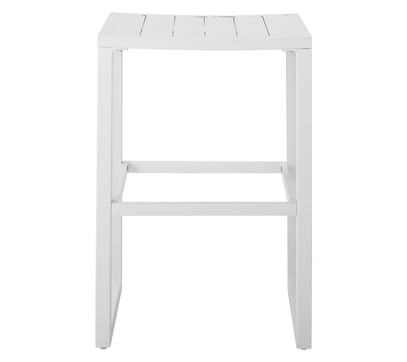 Linon Home Holland Aluminum Outdoor Barstool White Set of 2 — View 3