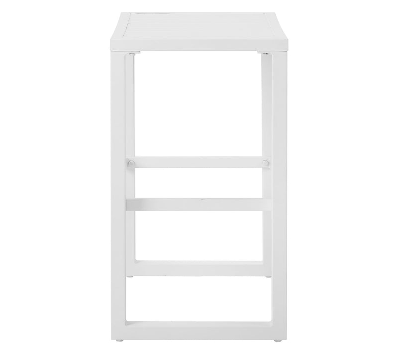 Linon Home Holland Aluminum Outdoor Barstool White Set of 2 — View 4