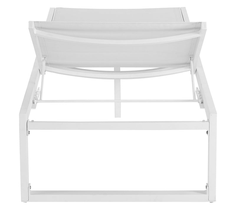 Linon Home Holland Aluminum Outdoor Chaise Lounge White — View 5