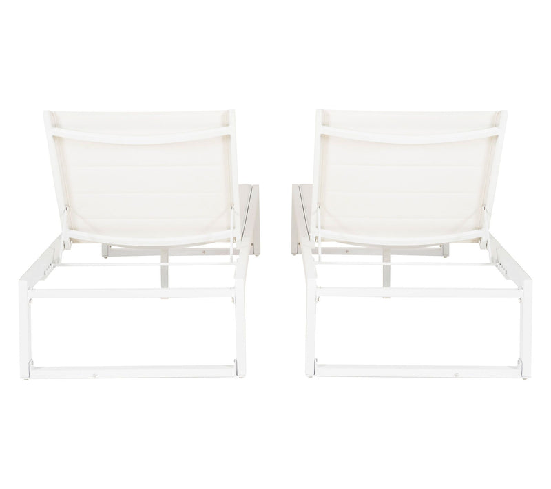 Linon Home Holland Aluminum Chaise Lounge WhiteSet of 2 — View 5
