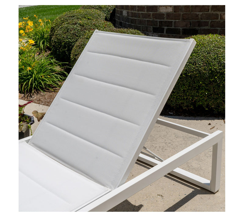 Linon Home Holland Aluminum Chaise Lounge WhiteSet of 2 — View 6