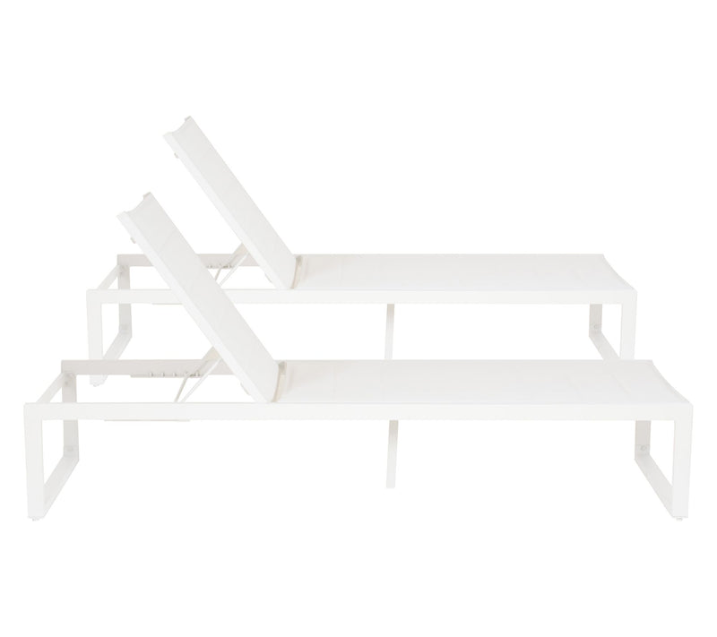 Linon Home Holland Aluminum Chaise Lounge WhiteSet of 2 — View 4