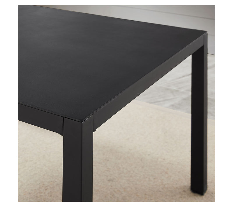 Linon Home Holland Aluminum Outdoor Rctngle Dining Table Black — View 5