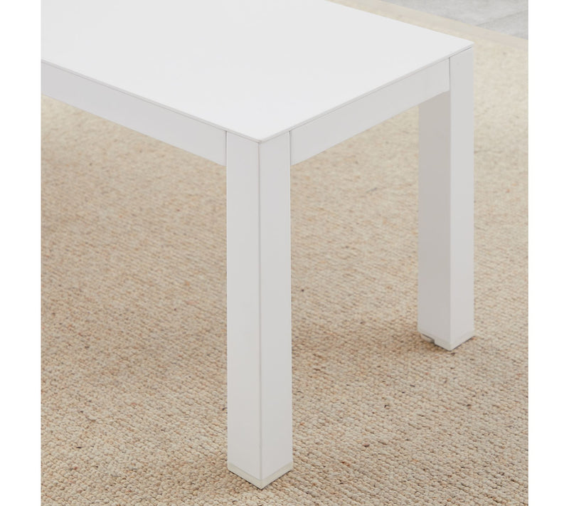 Linon Home Holland Aluminum Outdoor Bench White — View 5