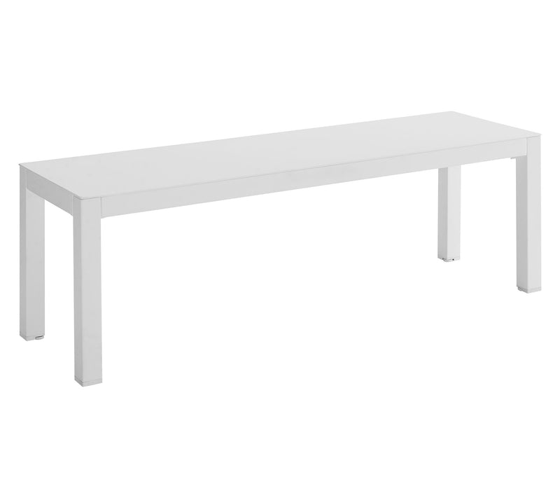 Linon Home Holland Aluminum Outdoor Bench White — View 2