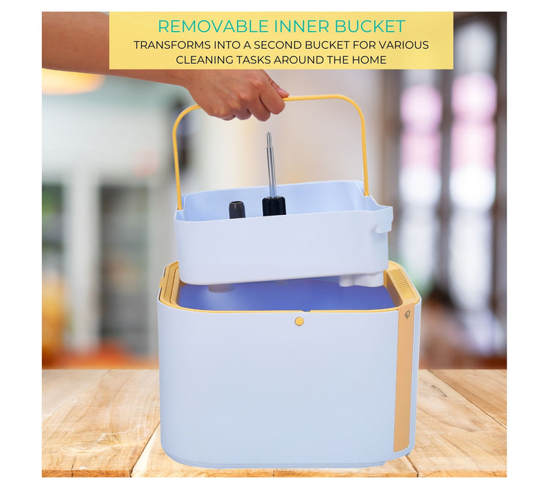 True & Tidy Dual Clean Bucket Spin Mop with Triple Jet Stream — View 4