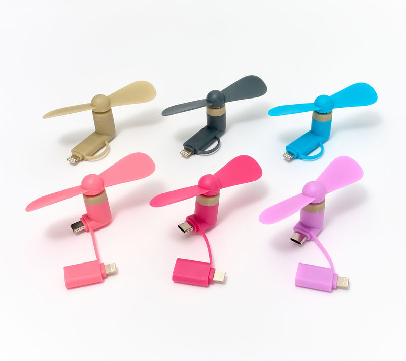 Pop Sonic 6-Pack Mini Cell Phone Powered Travel Fans — Main view