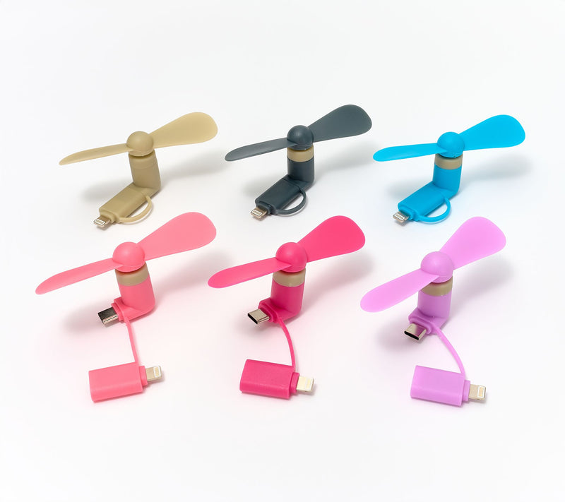 Pop Sonic 6-Pack Mini Cell Phone Powered Travel Fans — View 7