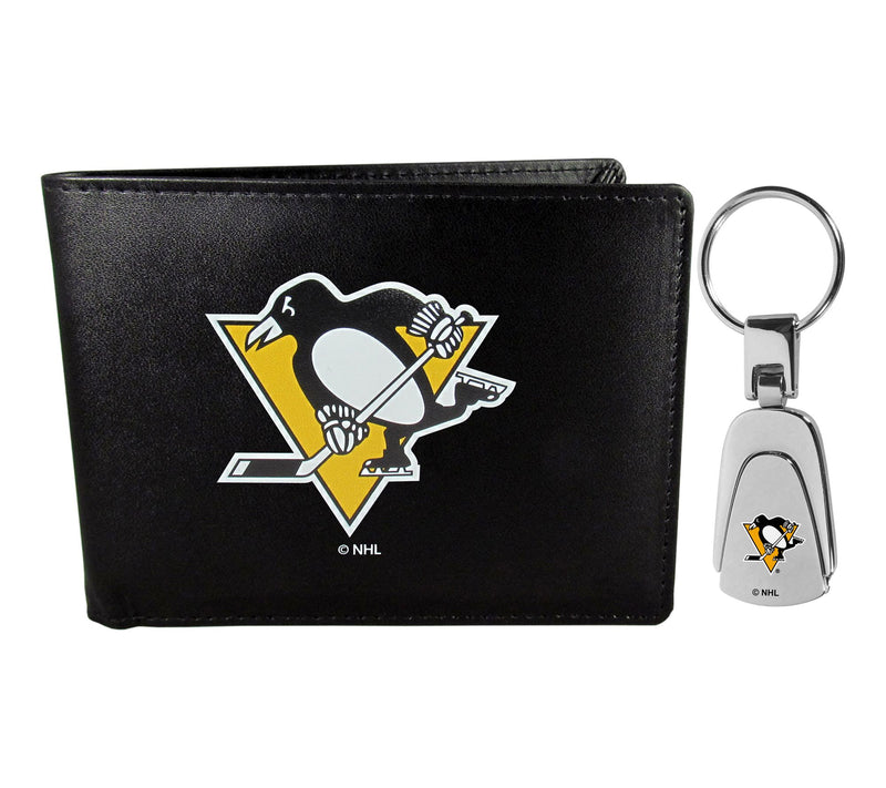 Siskiyou Sports NHL Bi-fold Wa llet & Steel Ke y Chain — Main view