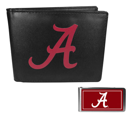 Siskiyou Sports NCAA College Leather Wallet & Color Money Clip