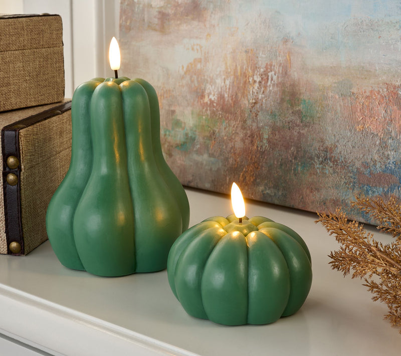 Home Reflections S/2 Flameless Pumpkin Figural Candles — Main view