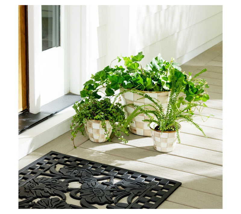 MacKenzie-Childs Check Large Flower Pot — View 12