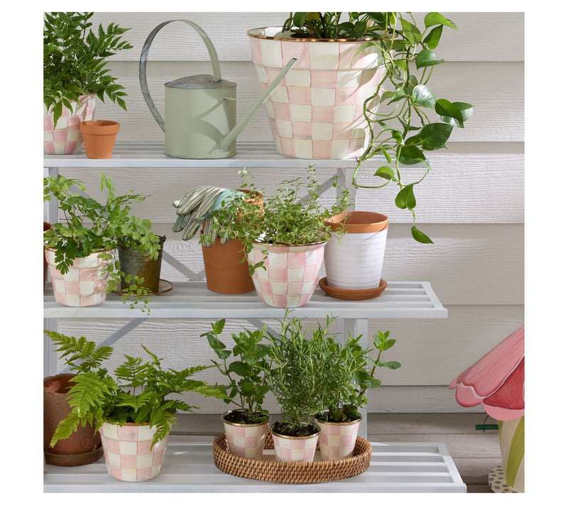 MacKenzie-Childs Check Large Flower Pot — View 14