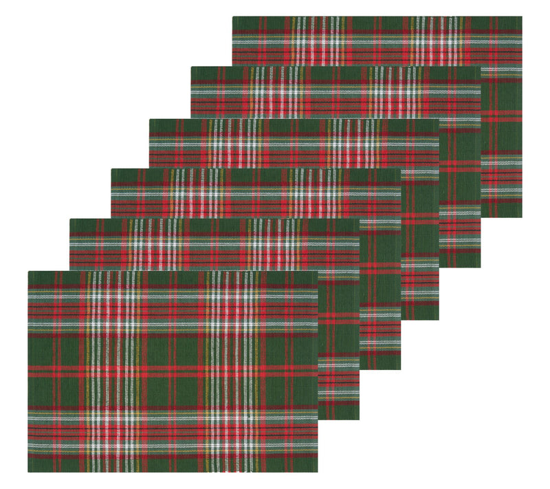 Gibson Plaid Placemat Set of 6 by Valerie — View 9