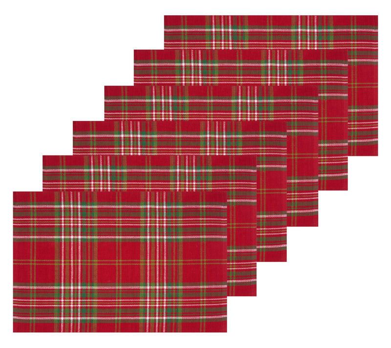 Gibson Plaid Placemat Set of 6 by Valerie — View 11