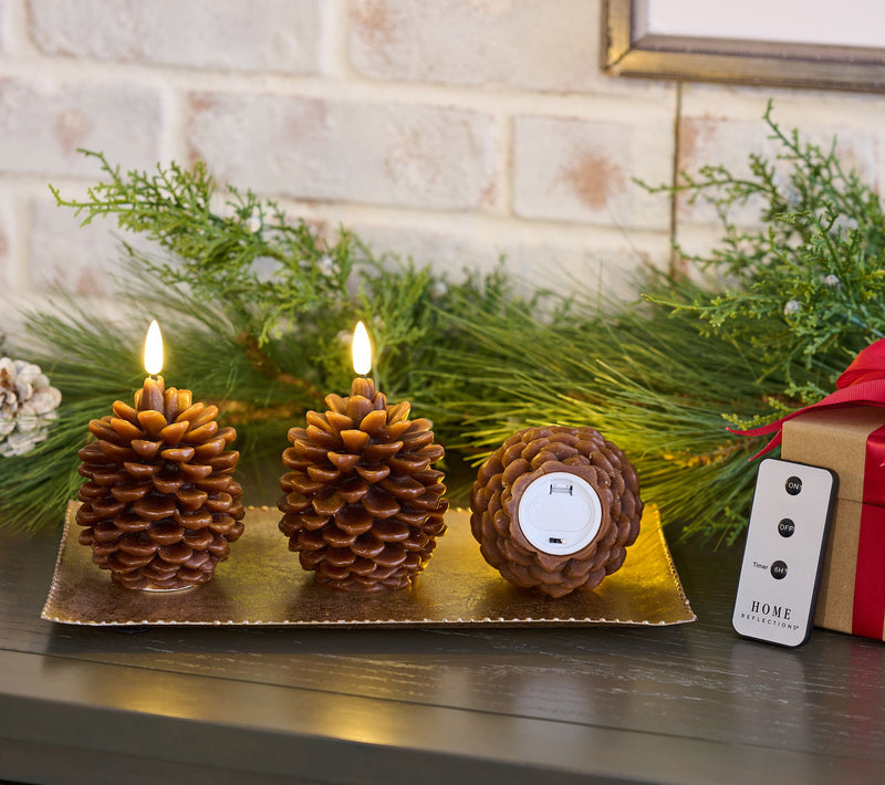 Home Reflections S/3 Flameless Seasonal Figural Candles — View 2