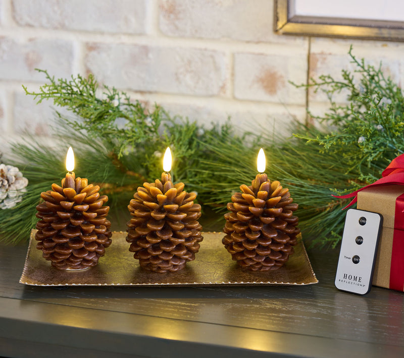 Home Reflections S/3 Flameless Seasonal Figural Candles — Main view