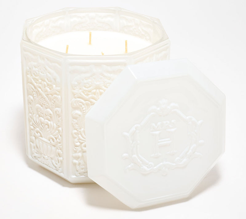 Mrs.H by Dee Hilfiger 50oz Peppermint Bark Glass Candle — Main view