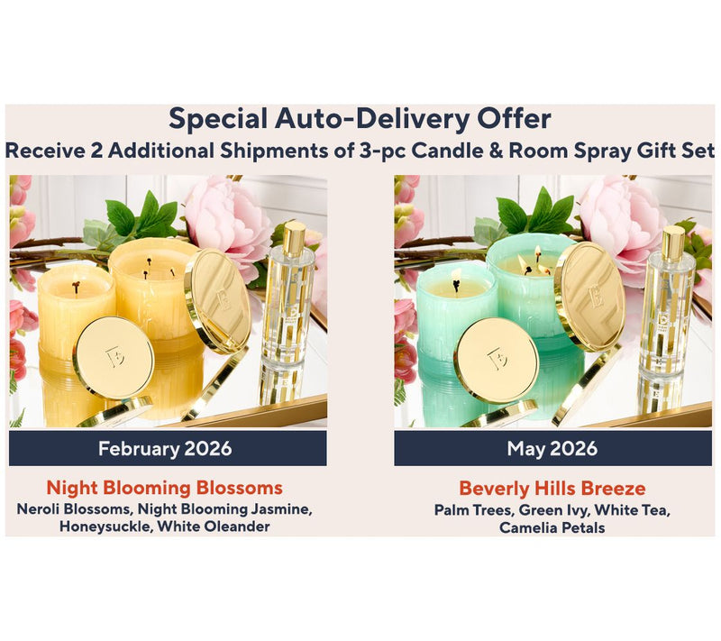 Elton John x Slatkin + Co. Snowfall Seren. 3pc Candle & Room Spray Set — View 3