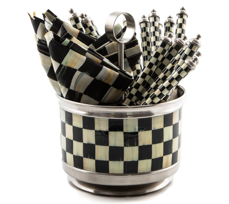 MacKenzie-Childs Courtly Check Supper Club Flatware Caddy — View 2