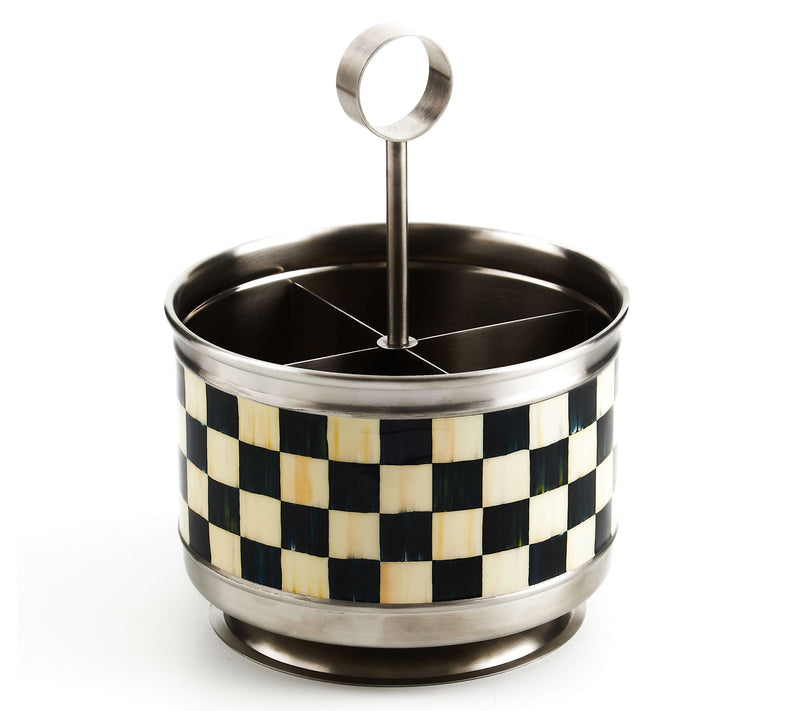 MacKenzie-Childs Courtly Check Supper Club Flatware Caddy — View 5