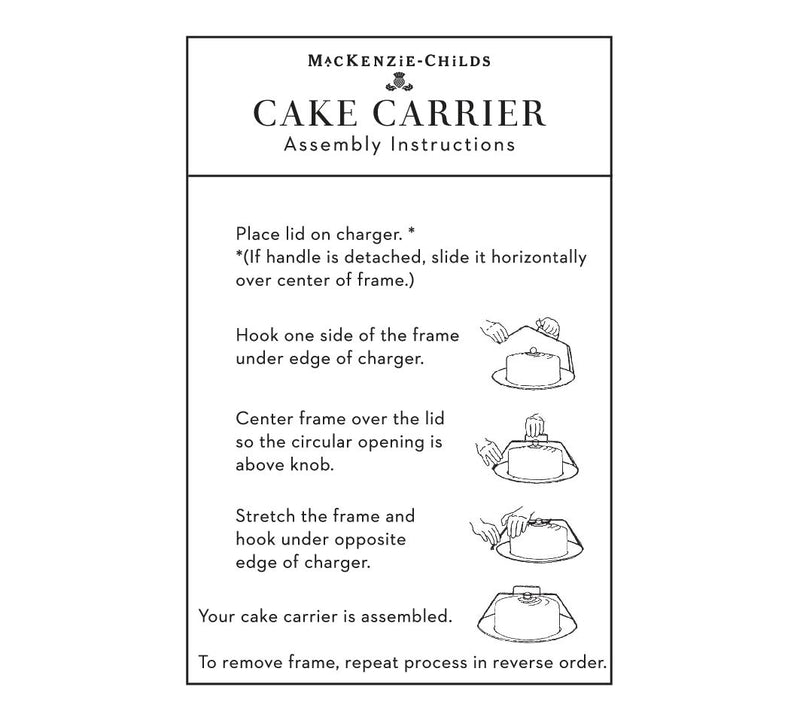 MacKenzie-Childs Check Cake Carrier — View 7