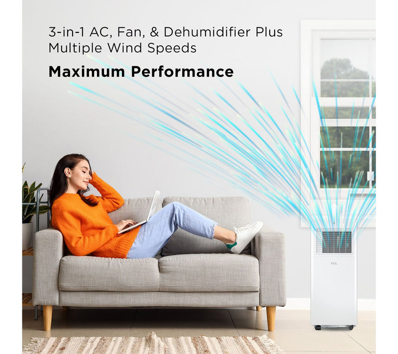 TCL 5,000 BTU SACC Smart Portable Air Conditioner with Remote — View 2