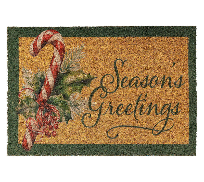 Evergreen 36"x24" Season's Greetings Coir DoorMat — View 2