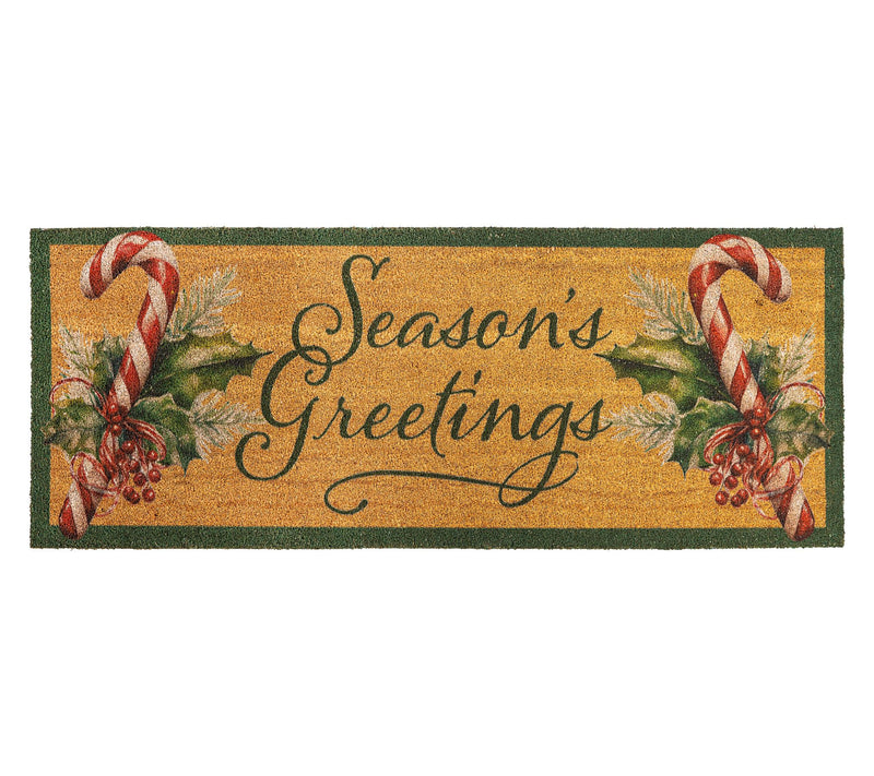 Evergreen 60"x24" Season's Greetings Coir DoorMat — View 2