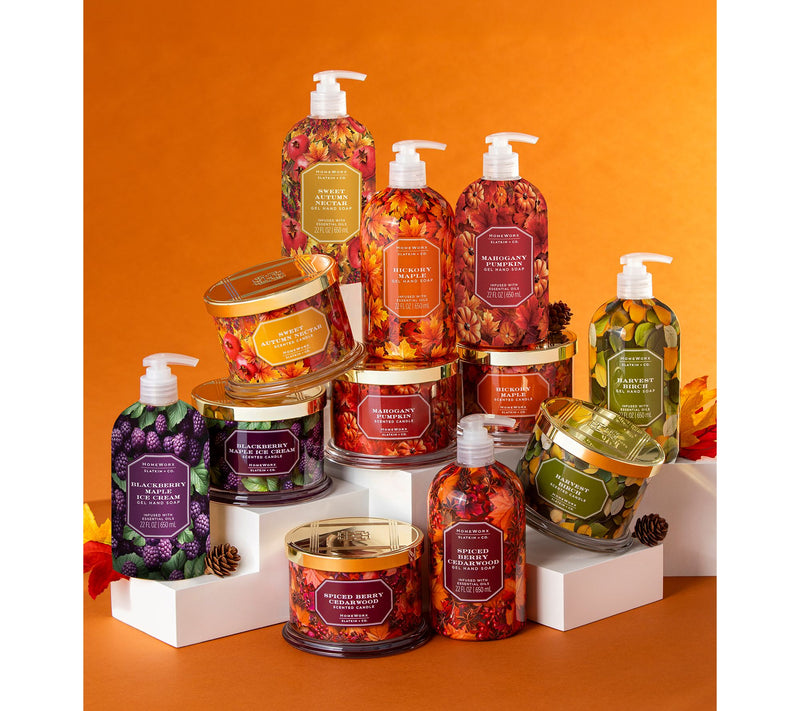 HomeWorx by Slatkin + Co. S/3 14-oz. Autumn Woodland Candles — View 8