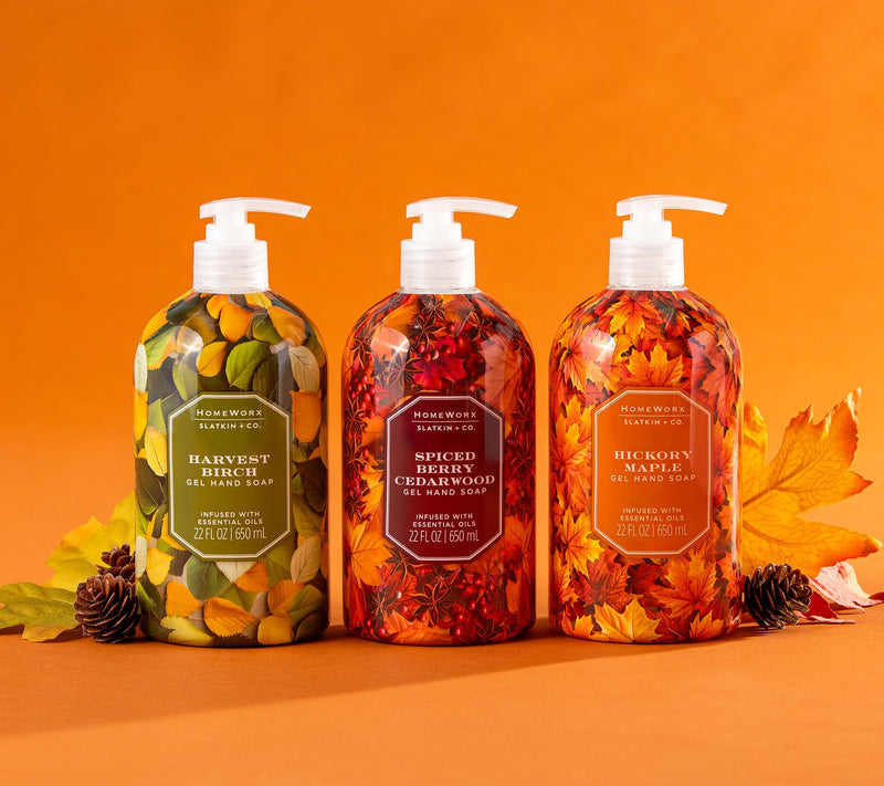 HomeWorx by Slatkin + Co. S/3 22-oz. Gel Hand Soaps Autumn Woodland — View 2