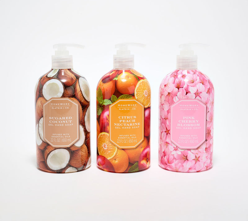 HomeWorx by Slatkin + Co. S/3 22oz Springtime Treats Soaps — Main view