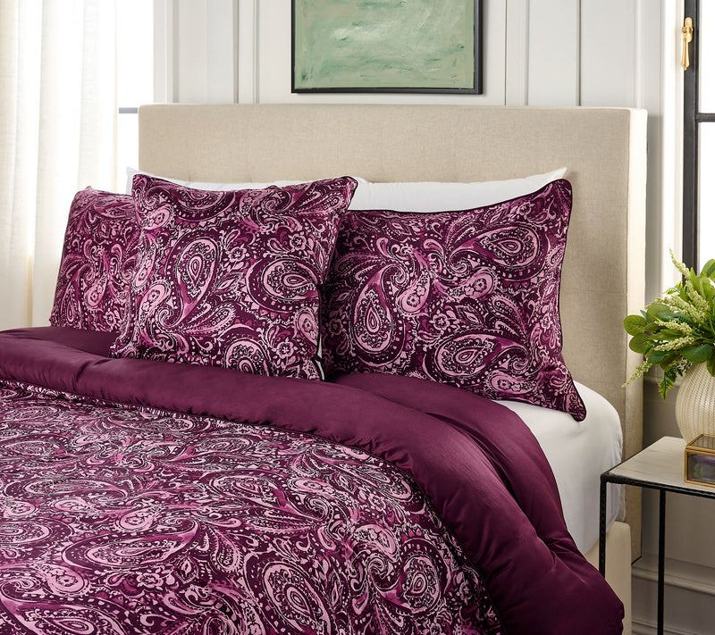 Northern Nights Paisley Comforter 4-Piece Set- Full — View 5