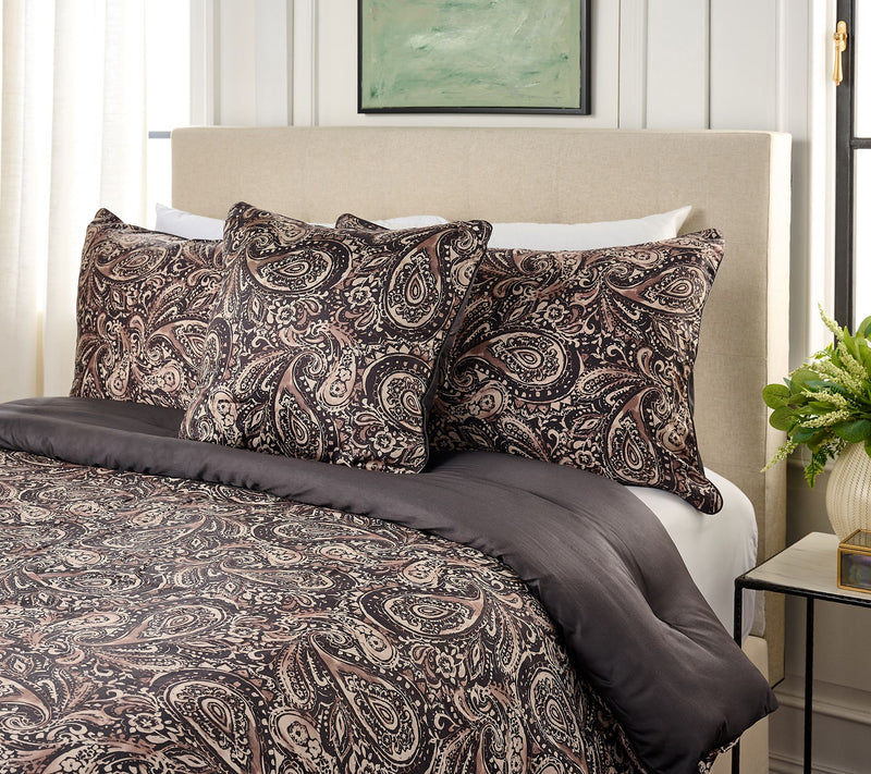 Northern Nights Paisley Comforter 4-Piece Set- Full — View 7