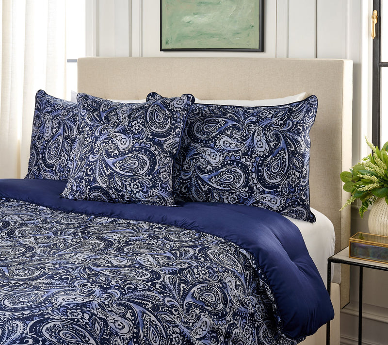 Northern Nights Paisley Comforter 4-Piece Set- Queen — View 9